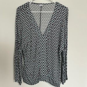 Lascana Long sleeve blouse, v-neck, multicolored